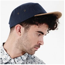 Cappellino Adulto Suede Peak 5 Panel Cap - Beechfield