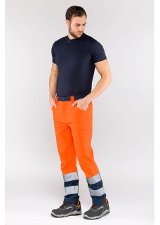 PANTALONE ECOLIGHT H.V. ARANCIO 2590A