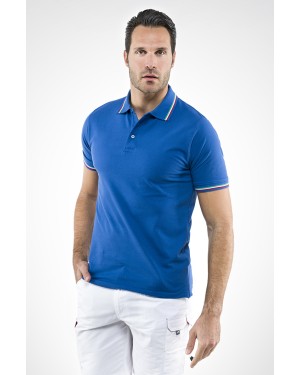 POLO CORTEZ SPORT M/C TRICOLORE E0416