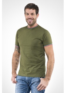 T-SHIRT SKY SPORT COLLO TRICOLORE E0419