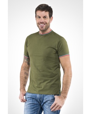 T-SHIRT SKY SPORT COLLO TRICOLORE E0419