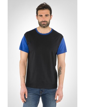 T-SHIRT COLLEGE GIROCOLLO BICOLORE E0452