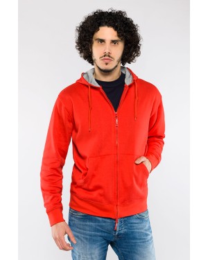 FELPA ATHENA FULL ZIP CON CAPPUCCIO E0902