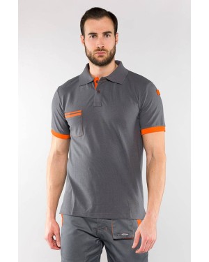 POLO SPAZIO SJ GRIGIO/ARANCIO N270GA