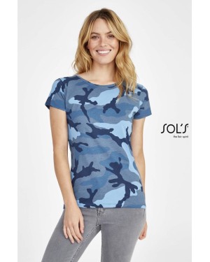 T-SHIRT DONNA GIROCOLLO CAMO WOMEN 01187