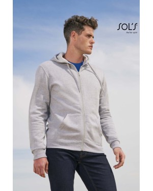 FELPA UNISEX FULL ZIP CON CAPPUCCIO STONE 01714