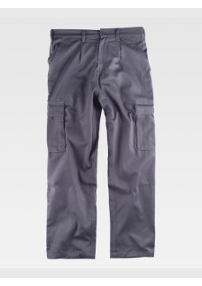 PANTALONE DA LAVORO MULTITASCHE IN COTONE B1456