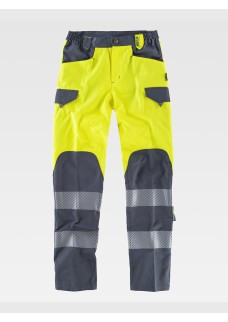 PANTALONE ALTA VISIBILITA E BANDE RIFRANGENTI DISCONTINUE C2715