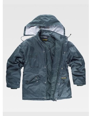 PARKA IMBOTTITO CON CAPPUCCIO TESSUTO OXFORD S1000