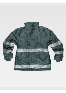 PARKA IMBOTTITO BANDE RIFRANGENTI TESSUTO OXFORD S1008