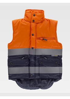 GILET IMBOTTITO TESSUTO OXFORD ALTA VISIBILITA CLASSE 1 S4035