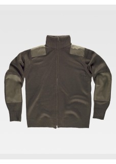 PULLOVER UNISEX ZIP INTERA RINFORZI IN TWILL S4500