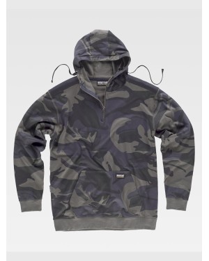 FELPA UNISEX CAPPUCCIO LEGGERA CAMOUFLAGE S8505