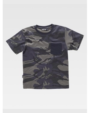 T-SHIRT MANICA CORTA CON TASCHINO CAMOUFLAGE S8520