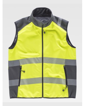 GILET SOFTSHELL BANDE RIFRANGENTI DISCONTINUE S9231