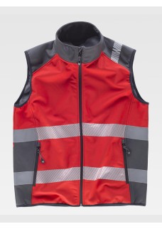 GILET SOFTSHELL BANDE RIFRANGENTI DISCONTINUE S9232