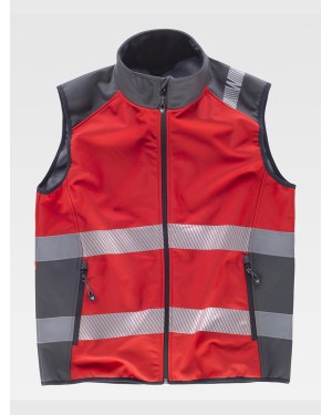 GILET SOFTSHELL BANDE RIFRANGENTI DISCONTINUE S9232