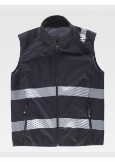 GILET SOFTSHELL BANDE RIFRANGENTI DISCONTINUE S9233