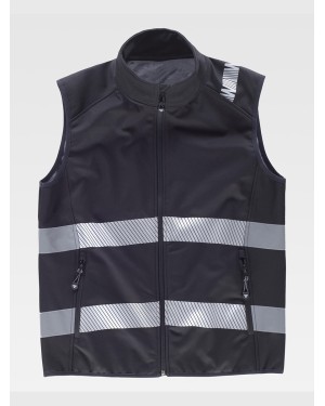 GILET SOFTSHELL BANDE RIFRANGENTI DISCONTINUE S9233