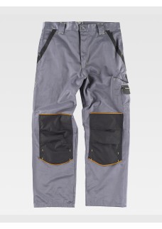 PANTALONE DA LAVORO TESSUTO ANTIMACCHIA TRIPLE CUCITURE PROTEZIONE ALLE GINOCCHIA WF1903