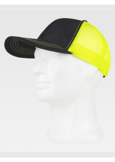 CAPPELLO VISIERA CURVA 6 PANNELLI MESH POSTERIORE WFA908